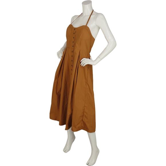 Genuine People Button Down Midi Rust Dress NWT - Picture 2 of 8